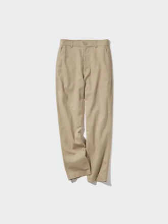 Tapered bukser i lin og bomull for kvinner | Tall