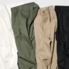 Tapered bukser i lin og bomull for kvinner | Tall