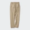 Tapered bukser i lin og bomull for kvinner | Tall