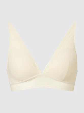 Trådløs Bh-er for kvinner (Plunging Relax, blonder)