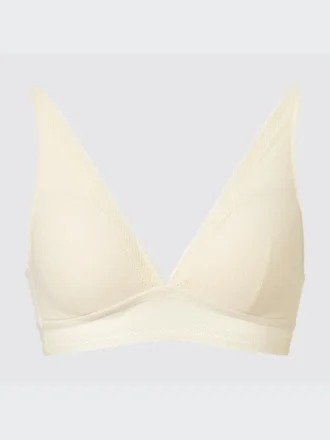 Trådløs Bh-er for kvinner (Plunging Relax, blonder)
