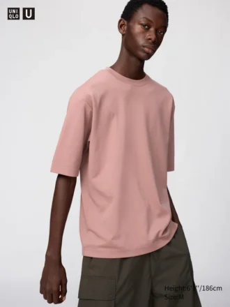 Unisex AIRism bomulls-T-skjorte i oversized-modell | Halv ermer