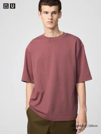 Unisex AIRism bomulls-T-skjorte i oversized-modell | Halv ermer