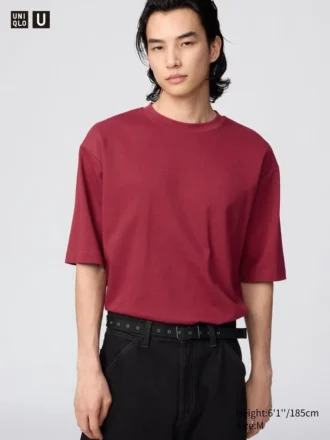 Unisex AIRism bomulls-T-skjorte i oversized-modell | Halv ermer
