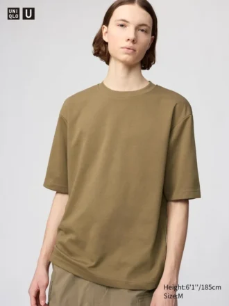 Unisex AIRism bomulls-T-skjorte i oversized-modell | Halv ermer