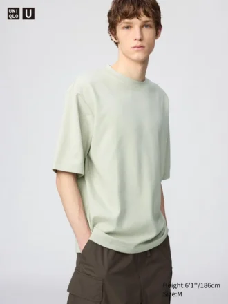 Unisex AIRism bomulls-T-skjorte i oversized-modell | Halv ermer