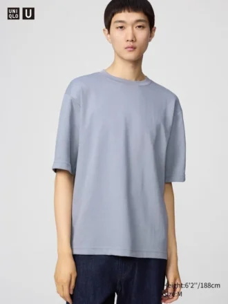 Unisex AIRism bomulls-T-skjorte i oversized-modell | Halv ermer