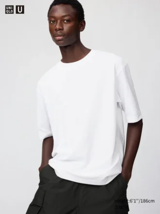 Unisex AIRism bomulls-T-skjorte i oversized-modell | Halv ermer