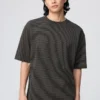Unisex AIRism bomulls-T-skjorte i oversized-modell med striper