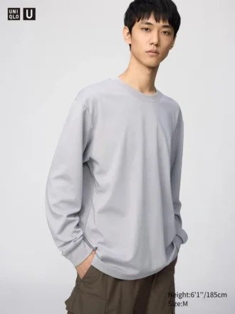 Unisex AIRism bomulls-T-skjorte | Langermede trøyer