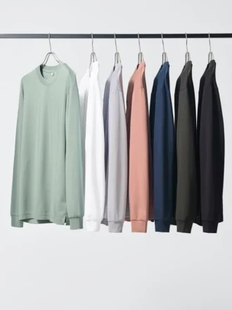 Unisex AIRism bomulls-T-skjorte | Langermede trøyer