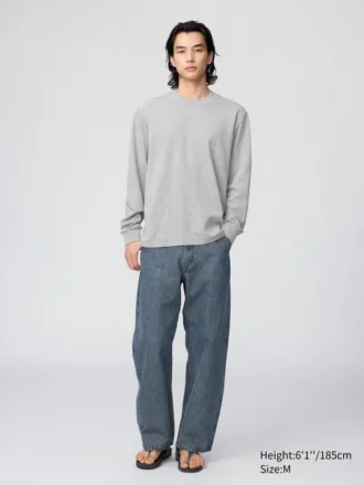 Unisex AIRism bomulls-T-skjorte med striper