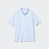 Unisex AIRism bomullspike-pologensere med full åpning