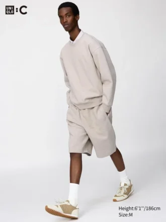 Unisex brede joggeshorts