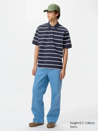 Unisex Dry Pique stripete pologensere | Bred stripe