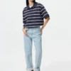 Unisex Dry Pique stripete pologensere | Bred stripe