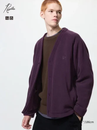 Unisex fleece-cardigan
