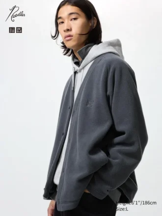 Unisex fleece-cardigan