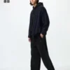 Unisex fleecebukser med vid benvidde