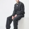 Unisex fleecebukser med vid benvidde