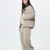 Unisex fleecebukser med vid benvidde