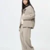 Unisex fleecebukser med vid benvidde