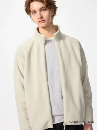 Unisex fleecejakke med gjennomgående glidelås