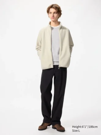 Unisex fleecejakke med gjennomgående glidelås