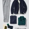 Myk strikket fleece-T-skjorte for menn