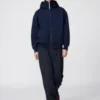 Unisex-hettegenser med stor glidelås og hette