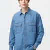 Unisex-jeansskjorte