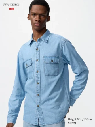 Unisex-jeansskjorte