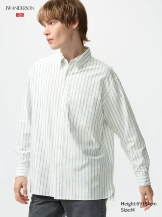 Unisex Oxford Oversized-skjorter | Stripet