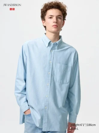 Unisex Oxford Oversized-skjorter | Stripet