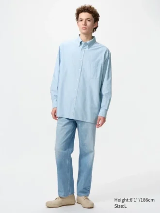 Unisex Oxford Oversized-skjorter | Stripet