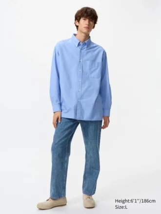 Unisex Oxford-skjorte i oversized-modell