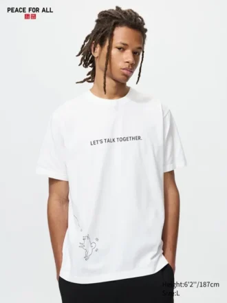 Unisex Peace for All-T-skjorte med trykk | Hideki Kuriyama