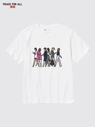 Unisex Peace for All-T-skjorte med trykk | Julian Opie