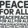 Unisex Peace for All-T-skjorte med trykk | Kashiwa Sato