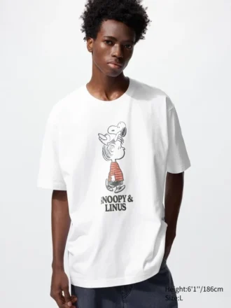 Unisex Peanuts UT grafisk T-skjorte