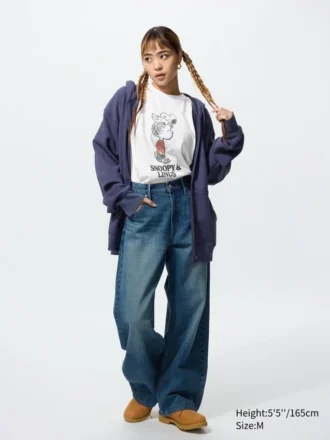 Unisex Peanuts UT grafisk T-skjorte