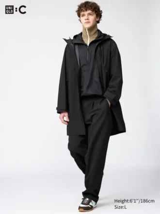 Unisex plisserte, vide bukser med smalere ben