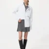 Unisex-skjorte i bredvevd stoff | Vanlig krage | Stripet