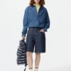 Unisex-skjorte i lett denim