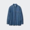 Unisex-skjorte i lett denim