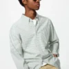 Unisex-skjorter i bredvevd stoff | Knappestolpe | Stripet