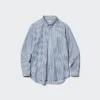 Unisex-skjorter i bredvevd stoff | Knappestolpe | Stripet