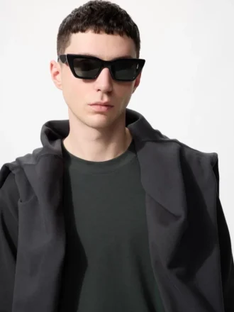 Unisex solbriller med kantet design