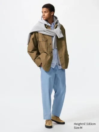 Unisex stretch-bukser med kort lengde | Denim