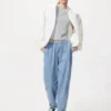 Unisex stretch-bukser med kort lengde | Denim